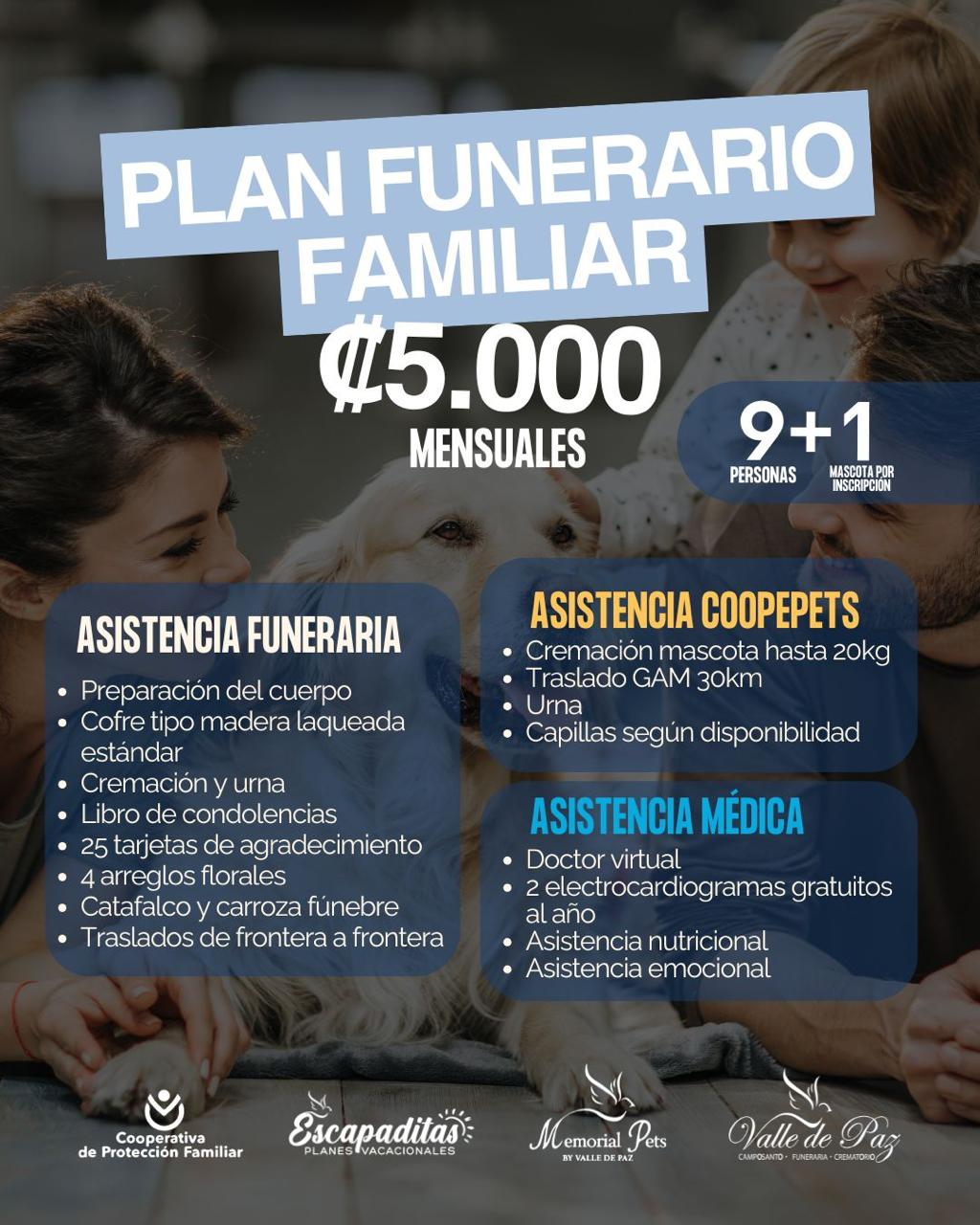 Plan Funerario Familiar ₡5.000 mensuales